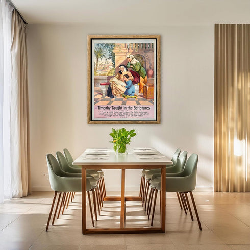 Posterizer 1 pcs-Timothy taught in the scriptures poster-Religious Posters-Gifts for Christians -Decor for Church, Sunday School Classroom- unfram...